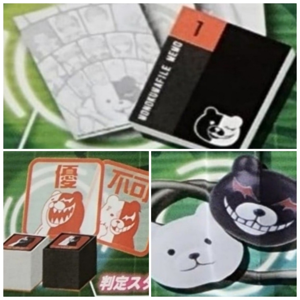 Danganronpa Monokuma File Notebook Verdict Judgment Stamps Hair Tie Set Plush